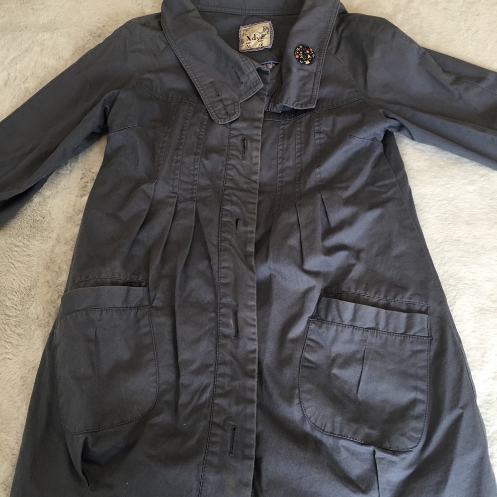 Quirky Gray Trench Coat